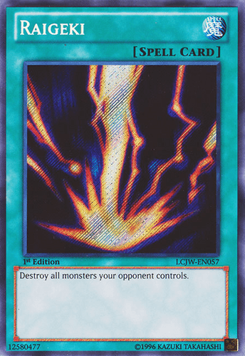 Raigeki - LCJW-EN057 Secret Rare 1st Edition