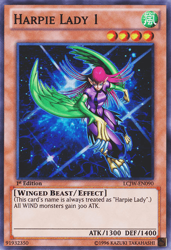 Harpie Lady 1 - LCJW-EN090 Super Rare 1st Edition