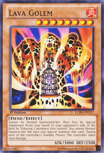 Lava Golem - LCJW-EN117 Rare 1st Edition