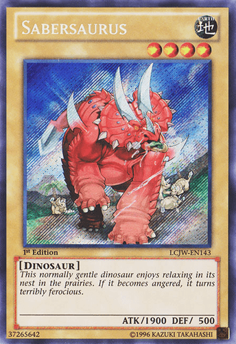 Sabersaurus - LCJW-EN143 Secret Rare 1st Edition