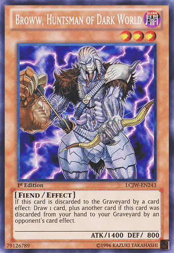Broww, Huntsman of Dark World - LCJW-EN243 Secret Rare 1st Edition