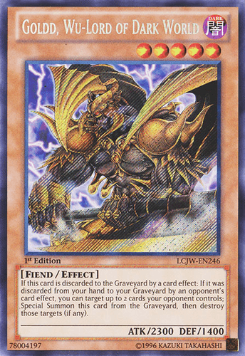 Goldd, Wu-Lord of Dark World - LCJW-EN246 Secret Rare 1st Edition