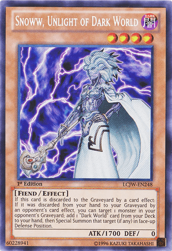 Snoww, Unlight of Dark World - LCJW-EN248 Secret Rare 1st Edition