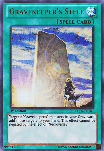 Gravekeeper's Stele - LCJW-EN261 Ultra Rare 1st Edition