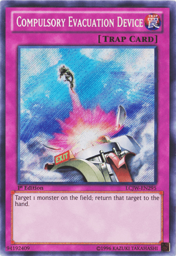Compulsory Evacuation Device - LCJW-EN295 Secret Rare 1st Edition