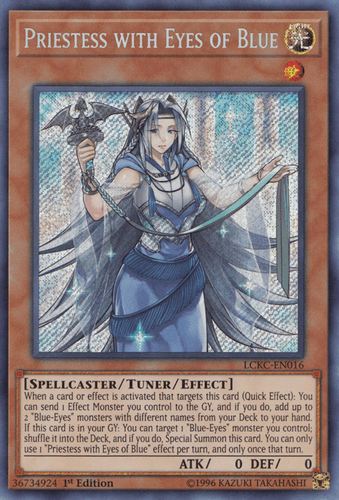 Priestess with Eyes of Blue - LCKC-EN016 Secret Rare 1st Edition