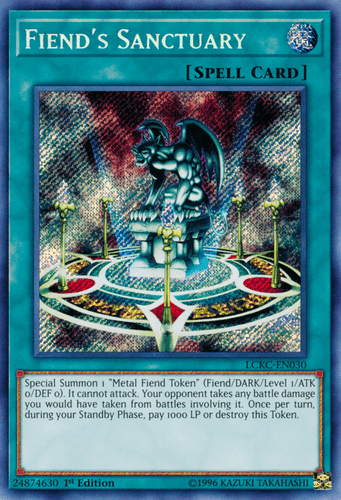 Fiend's Sanctuary - LCKC-EN030 Secret Rare 1st Edition
