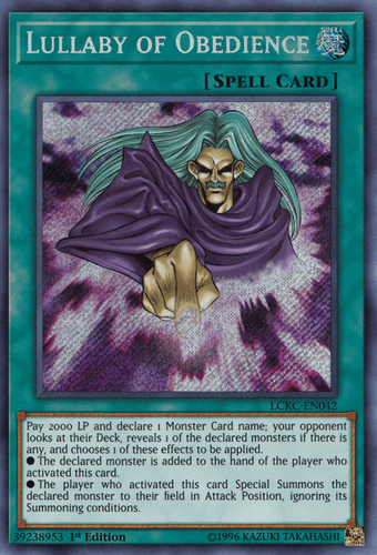 Lullaby of Obedience - LCKC-EN042 Secret Rare Unlimited