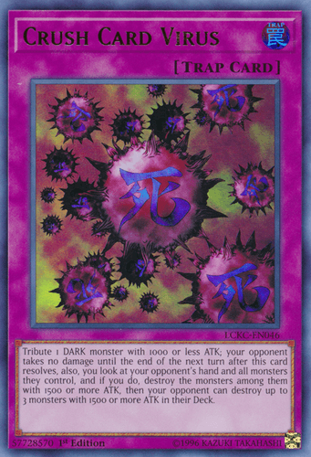 Crush Card Virus - LCKC-EN046 Ultra Rare 1st Edition