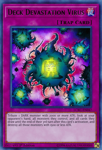 Deck Devastation Virus - LCKC-EN047 Ultra Rare 1st Edition