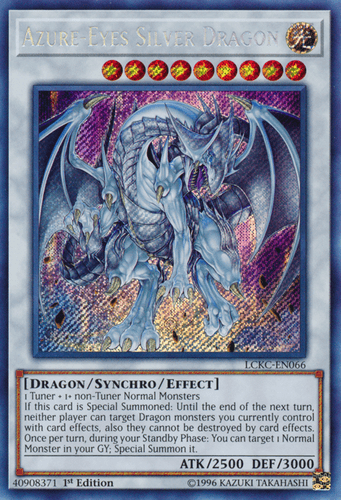 Azure-Eyes Silver Dragon - LCKC-EN066 Secret Rare 1st Edition