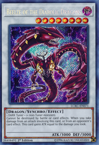 Beelze of the Diabolic Dragons - LCKC-EN071 Secret Rare 1st Edition