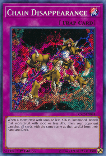 Chain Disappearance - LCKC-EN094 Secret Rare Unlimited