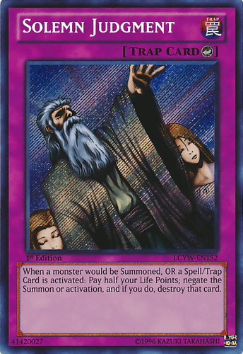 Solemn Judgment - LCYW-EN152 Secret Rare 1st Edition
