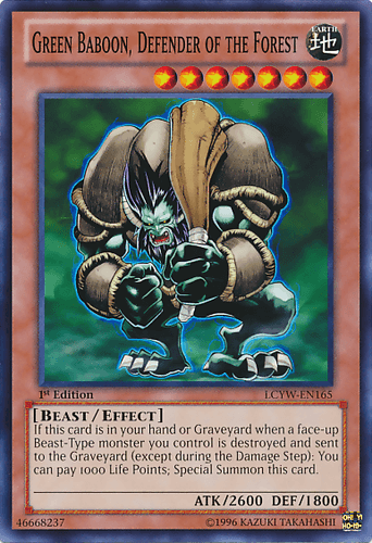 Green Baboon, Defender of the Forest - LCYW-EN165 Common Unlimited
