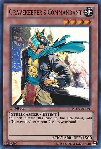 Gravekeeper's Commandant - LCYW-EN191 Ultra Rare 1st Edition