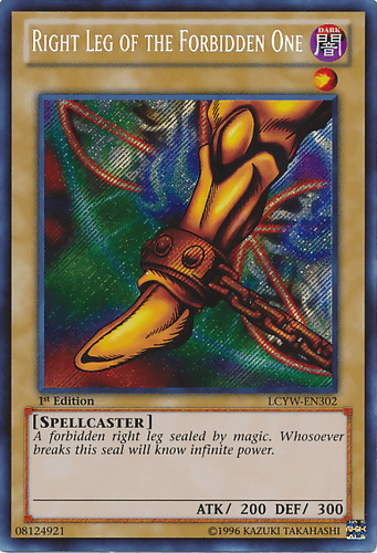 Right Leg of the Forbidden One - LCYW-EN302 Secret Rare 1st Edition