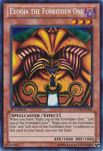 Exodia the Forbidden One - LCYW-EN306 Secret Rare 1st Edition
