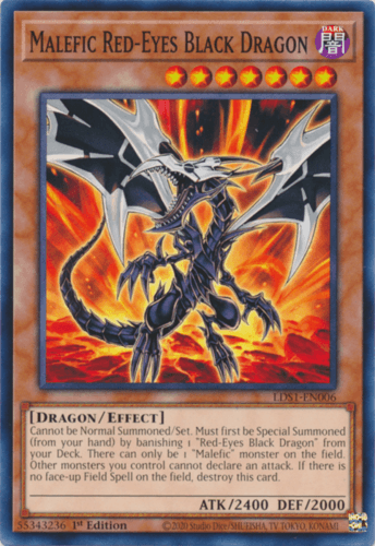 Malefic Red-Eyes Black Dragon - LDS1-EN006 Common 1st Edition