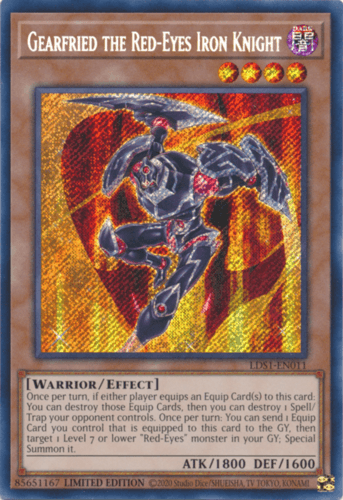 Gearfried the Red-Eyes Iron Knight - LDS1-EN011 Secret Rare Limited Edition