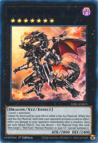 Red-Eyes Flare Metal Dragon - LDS1-EN015 Ultra Rare 1st Edition
