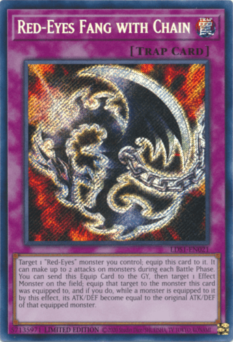 Red-Eyes Fang with Chain - LDS1-EN021 Secret Rare Limited Edition