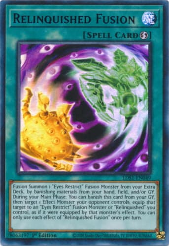 Relinquished Fusion - LDS1-EN049 Ultra Rare 1st Edition