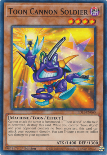Toon Cannon Soldier - LDS1-EN060 Common 1st Edition