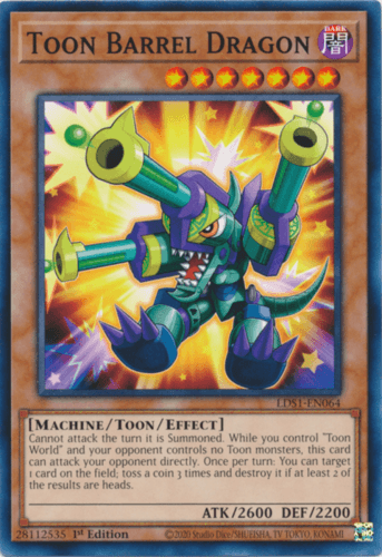 Toon Barrel Dragon - LDS1-EN064 Common 1st Edition