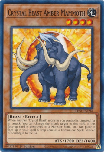 Crystal Beast Amber Mammoth - LDS1-EN094 Common 1st Edition