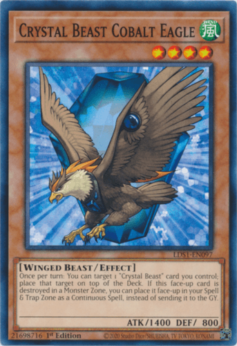 Crystal Beast Cobalt Eagle - LDS1-EN097 Common 1st Edition