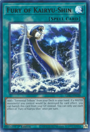 Fury of Kairyu-Shin - LDS1-EN120 Ultra Rare 1st Edition