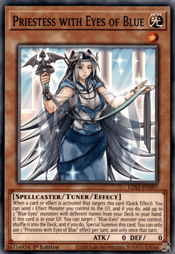 Priestess with Eyes of Blue - LDS2-EN007 Common 1st Edition
