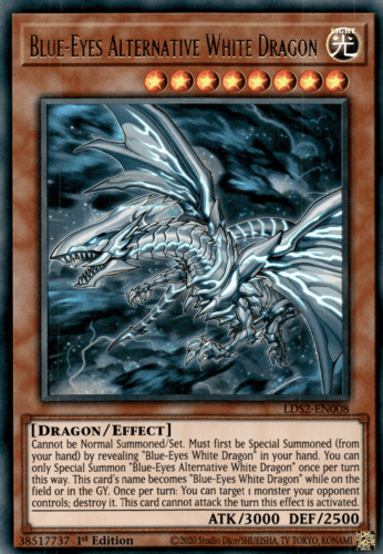 Blue-Eyes Alternative White Dragon - LDS2-EN008 Ultra Rare 1st Edition