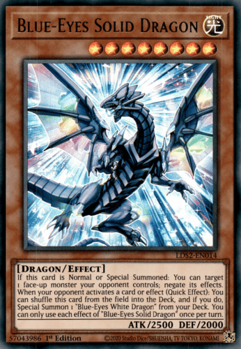 Blue-Eyes Solid Dragon - LDS2-EN014 Ultra Rare 1st Edition