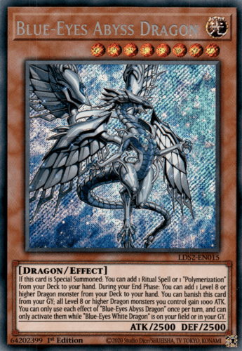 Blue-Eyes Abyss Dragon - LDS2-EN015 Secret Rare 1st Edition