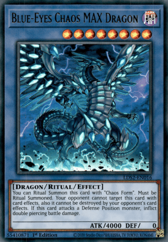 Blue-Eyes Chaos MAX Dragon - LDS2-EN016 Ultra Rare 1st Edition