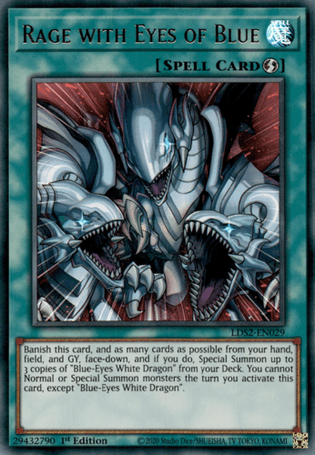 Rage with Eyes of Blue - LDS2-EN029 Ultra Rare 1st Edition