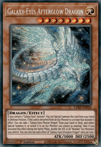 Galaxy-Eyes Afterglow Dragon - LDS2-EN052 Secret Rare 1st Edition