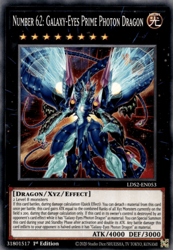 Number 62: Galaxy-Eyes Prime Photon Dragon - LDS2-EN053 Common 1st Edition