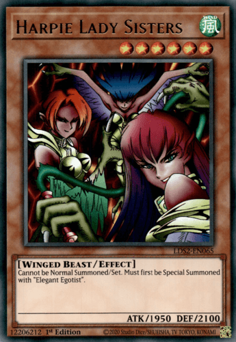 Harpie Lady Sisters - LDS2-EN065 Ultra Rare 1st Edition