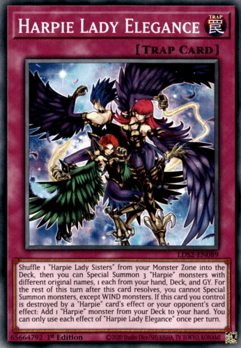 Harpie Lady Elegance - LDS2-EN089 Common 1st Edition