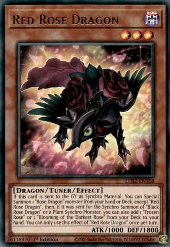 Red Rose Dragon - LDS2-EN108 Ultra Rare 1st Edition
