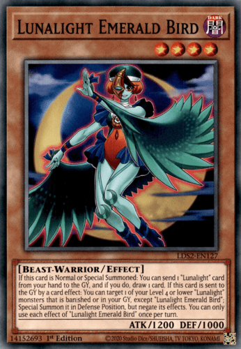 Lunalight Emerald Bird - LDS2-EN127 Common 1st Edition