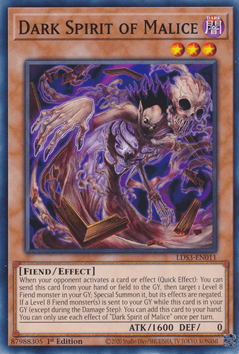 Dark Spirit of Malice - LDS3-EN011 Common 1st Edition