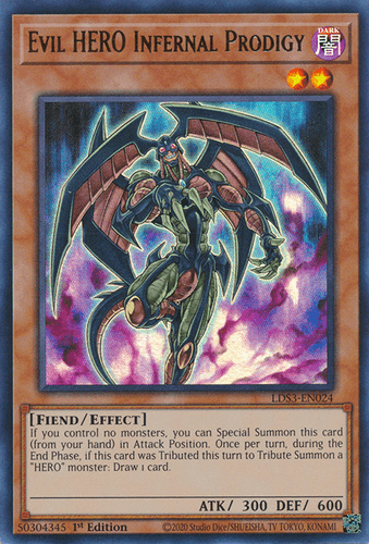 Evil HERO Infernal Prodigy - LDS3-EN024 Ultra Rare 1st Edition