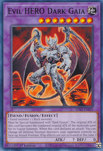 Evil HERO Dark Gaia - LDS3-EN029 Common 1st Edition