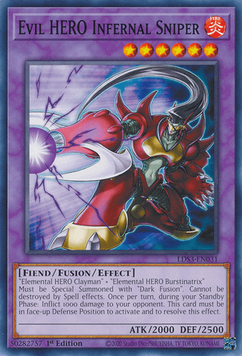 Evil HERO Infernal Sniper - LDS3-EN031 Common 1st Edition