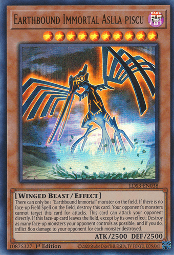 Earthbound Immortal Aslla piscu - LDS3-EN038 Ultra Rare 1st Edition