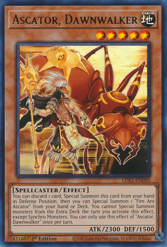 Ascator, Dawnwalker - LDS3-EN050 Ultra Rare 1st Edition